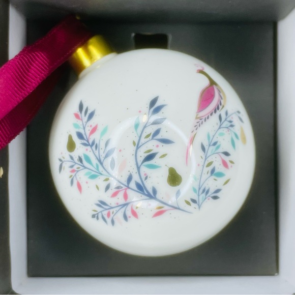 Sara Miller Portmeirion Partridge In A  Pear Tree bird Christmas tree Ornament - Picture 2 of 12